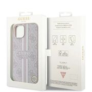 Husa pentru  iPhone 15 cu MagSafe Guess - Hardcase 4G Series - roz