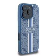 Husa pentru  iPhone 16 Pro cu MagSafe Guess - Hardcase 4G Series - albastru