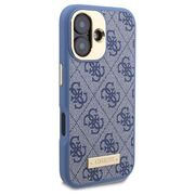 Husa pentru  iPhone 16 cu MagSafe Guess - Hardcase 4G Series - albastru inchis