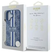 Husa pentru  iPhone 16 cu MagSafe Guess - Hardcase 4G Series - albastru