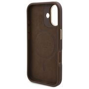 Husa pentru  iPhone 16 cu MagSafe Guess - Hardcase 4G Series - maro inchis