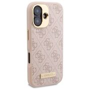 Husa pentru  iPhone 16 cu MagSafe Guess - Hardcase 4G Series - roz neon