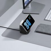 Statie de incarcare 2-in-1 Magnetic Wireless Charger cu MagSafe Baseus Cube Shape, MagSafe, Qi, Type-C, 25W, negru