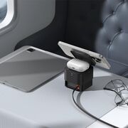 Statie de incarcare 2-in-1 Magnetic Wireless Charger cu MagSafe Baseus Cube Shape, MagSafe, Qi, Type-C, 25W, negru