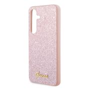 Husa pentru  Samsung Galaxy S24 Guess - Glitter Fixed - alb