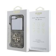 Husa pentru  Samsung Galaxy Z Flip 6 Guess - Leather 4G Triangle Strass - maro