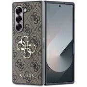 Husa pentru  Samsung Galaxy Z Fold 6 Guess - Leather 4G Triangle Strass - maro
