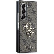 Husa pentru  Samsung Galaxy Z Fold 6 Guess - Leather 4G Triangle Strass - maro