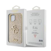 Husa pentru  iPhone 15 Guess - Glitter Fixed - auriu