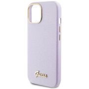 Husa pentru  iPhone 15 Guess - Glitter Fixed - mov
