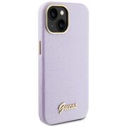 Husa pentru  iPhone 15 Guess - Glitter Fixed - mov