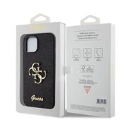 Husa pentru  iPhone 15 Guess - Glitter Fixed - negru