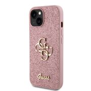 Husa pentru  iPhone 15 Guess - Glitter Fixed - roz