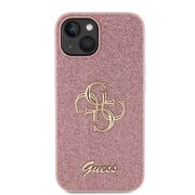 Husa pentru  iPhone 15 Plus Guess - Glitter Fixed - roz