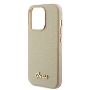Husa pentru  iPhone 15 Pro Guess - Glitter Fixed - bej