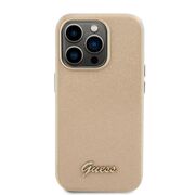 Husa pentru  iPhone 15 Pro Guess - Glitter Fixed - bej
