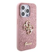 Husa pentru  iPhone 15 Pro Guess - Glitter Fixed - roz