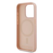 Husa pentru  iPhone 15 Pro Karl Lagerfeld - Leather MagSafe - roz