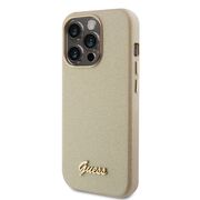 Husa pentru  iPhone 15 Pro Max Guess - Glitter Fixed - bej