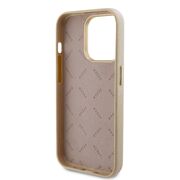 Husa pentru  iPhone 15 Pro Max Guess - Glitter Fixed - bej