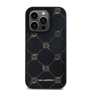 Husa pentru  iPhone 15 Pro Max Karl Lagerfeld - Leather MagSafe - negru denim