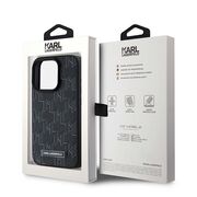 Husa pentru  iPhone 15 Pro Max Karl Lagerfeld - Leather MagSafe - negru