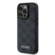 Husa pentru  iPhone 15 Pro Max Karl Lagerfeld - Leather MagSafe - negru