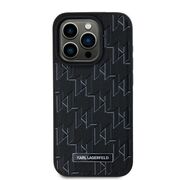 Husa pentru  iPhone 15 Pro Max Karl Lagerfeld - Leather MagSafe - negru
