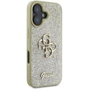 Husa pentru  iPhone 16 Guess - Glitter Fixed - alb