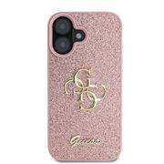 Husa pentru  iPhone 16 Guess - Glitter Fixed - alb