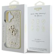 Husa pentru  iPhone 16 Guess - Glitter Fixed - alb