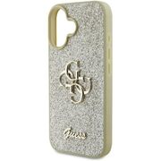 Husa pentru  iPhone 16 Guess - Glitter Fixed - alb