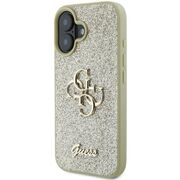 Husa pentru  iPhone 16 Guess - Glitter Fixed - alb