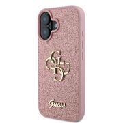 Husa pentru  iPhone 16 Guess - Glitter Fixed - alb