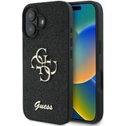 Husa pentru  iPhone 16 Guess - Glitter Fixed - negru