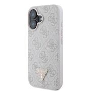 Husa pentru  iPhone 16 Guess - Leather Metal Logo Strass Crossbody - roz