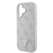 Husa pentru  iPhone 16 Guess - Leather Metal Logo Strass Crossbody - roz