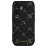 Husa pentru  iPhone 16 Karl Lagerfeld - Leather MagSafe - negru denim