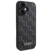 Husa pentru  iPhone 16 Karl Lagerfeld - Leather MagSafe - negru royal