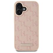 Husa pentru  iPhone 16 Karl Lagerfeld - Leather MagSafe - roz