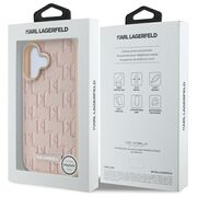 Husa pentru  iPhone 16 Karl Lagerfeld - Leather MagSafe - roz