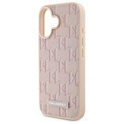 Husa pentru  iPhone 16 Karl Lagerfeld - Leather MagSafe - roz