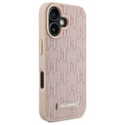 Husa pentru  iPhone 16 Karl Lagerfeld - Leather MagSafe - roz