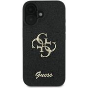 Husa pentru  iPhone 16 Plus Guess - Glitter Fixed - negru