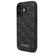 Husa pentru  iPhone 16 Plus Karl Lagerfeld - Leather MagSafe - negru denim