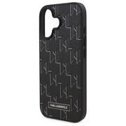 Husa pentru  iPhone 16 Plus Karl Lagerfeld - Leather MagSafe - negru denim