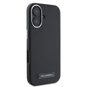 Husa pentru  iPhone 16 Plus Karl Lagerfeld - Leather MagSafe - negru