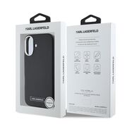 Husa pentru  iPhone 16 Plus Karl Lagerfeld - Leather MagSafe - negru