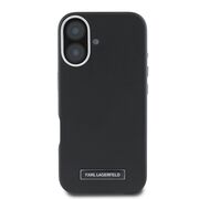Husa pentru  iPhone 16 Plus Karl Lagerfeld - Leather MagSafe - negru