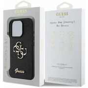 Husa pentru  iPhone 16 Pro Guess - Glitter Fixed - negru
